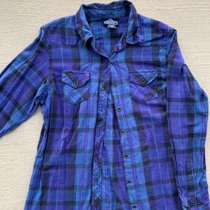 Blue Plaid Long-Sleeve